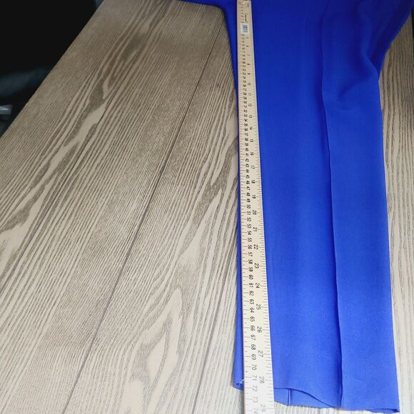 Escada Dress Pants 42 EU L US Royal Blue Lightweight Straight Pull-On Slacks - Picture 8 of 9